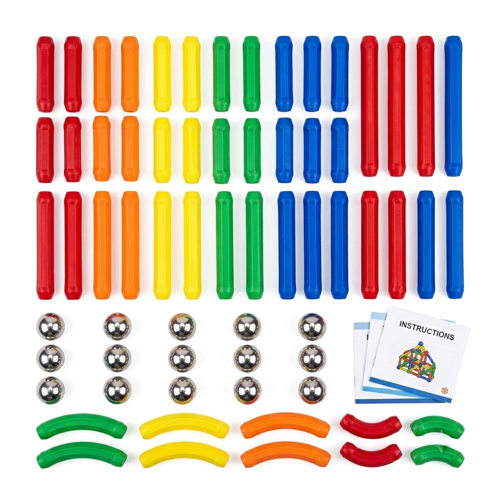 Magnetic Construction Set (64 Pieces)