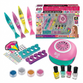 : Deluxe Nail Art Salon Set for Kids – All-in-One DIY Beauty Kit with Electric Nail Dryer, Polishes, Glitters & Accessories