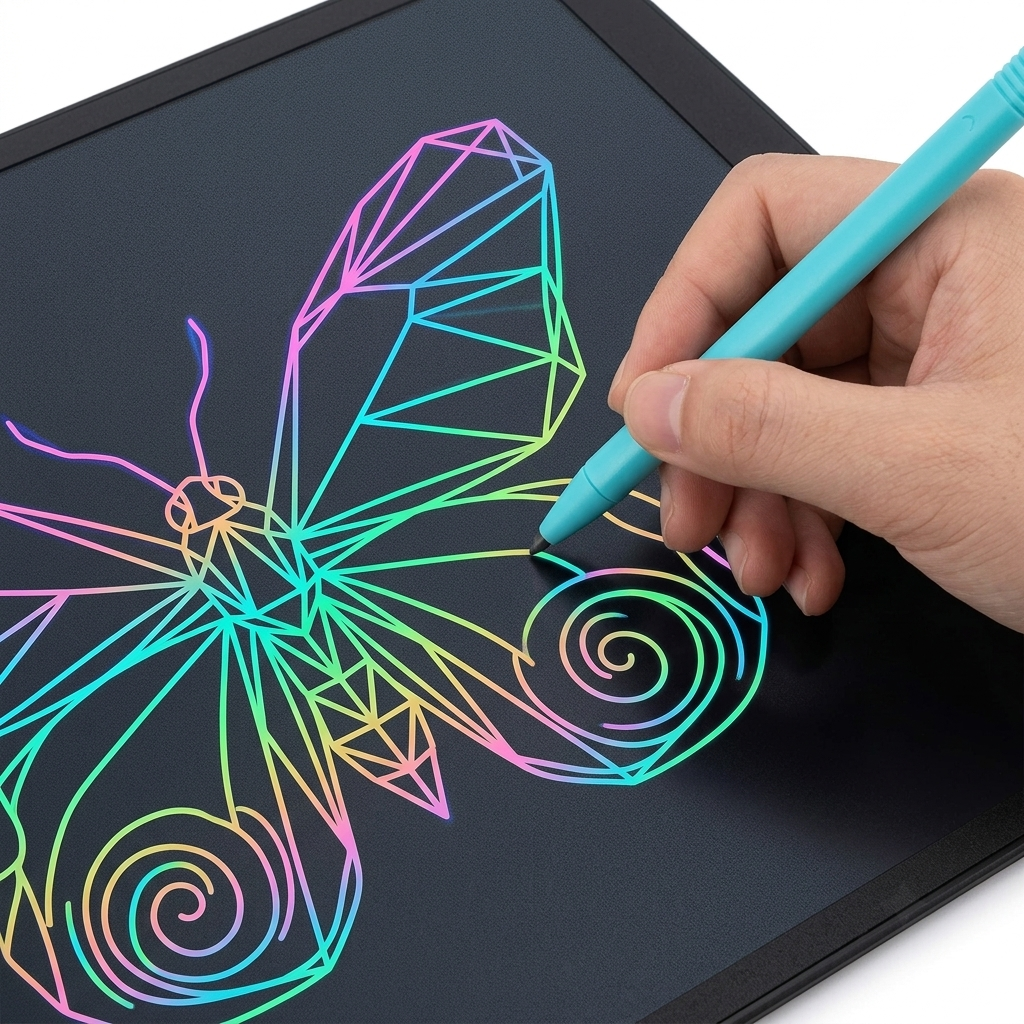 Multi-Color 16-Inch LCD Writing Tablet: Portable Doodle Pad, Digital Sketchpad, and Memo Board with Stylus - Perfect for Kids & Adults - (Environmentally Friendly)