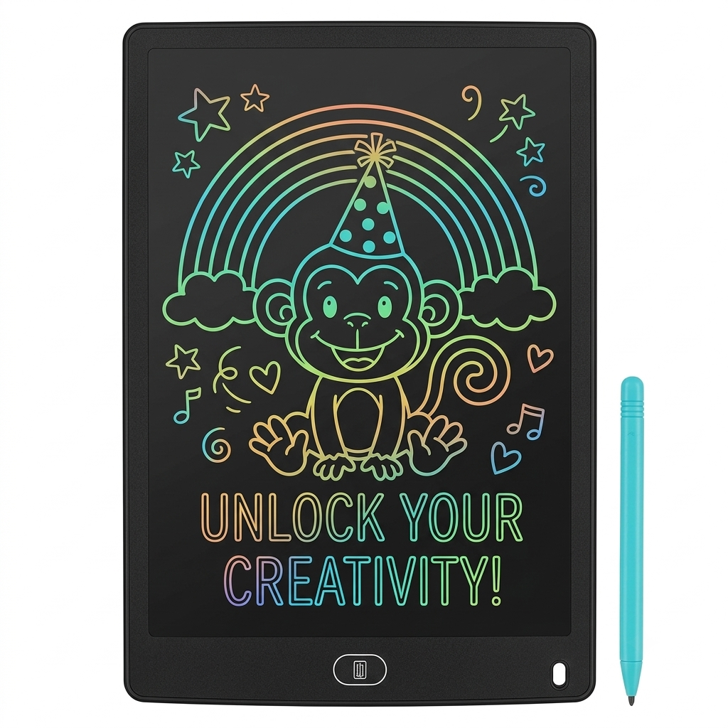 Multi-Color 16-Inch LCD Writing Tablet: Portable Doodle Pad, Digital Sketchpad, and Memo Board with Stylus - Perfect for Kids & Adults - (Environmentally Friendly)
